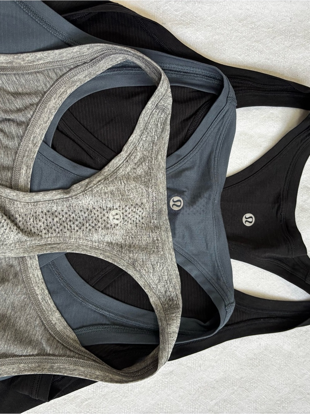 lululemon athletica Racerback Tank Top Set — Gray, Hot Pink, Purple, Black - Picture 8 of 9